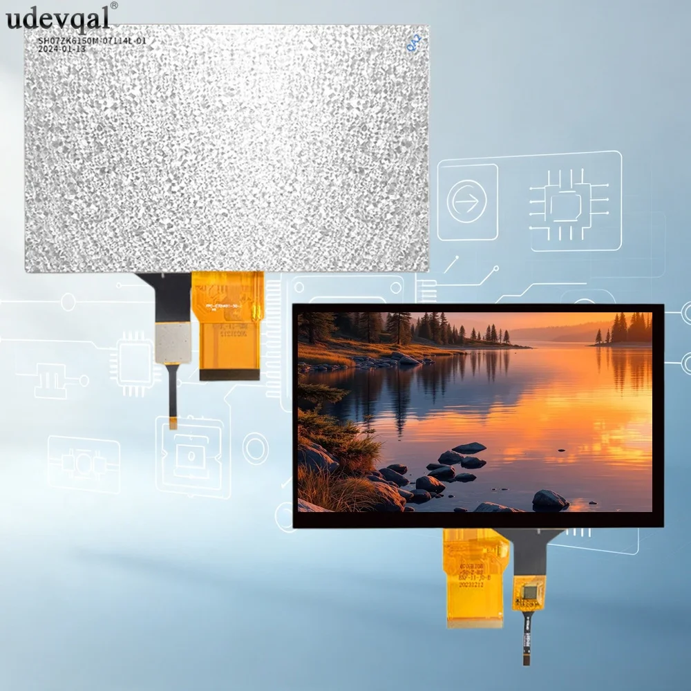 Фото 7-дюймовый программируемый модуль дисплея RGB с интерфейсом 50PIN, HD IPS сенсорный экран с разрешением 1024*600. №1