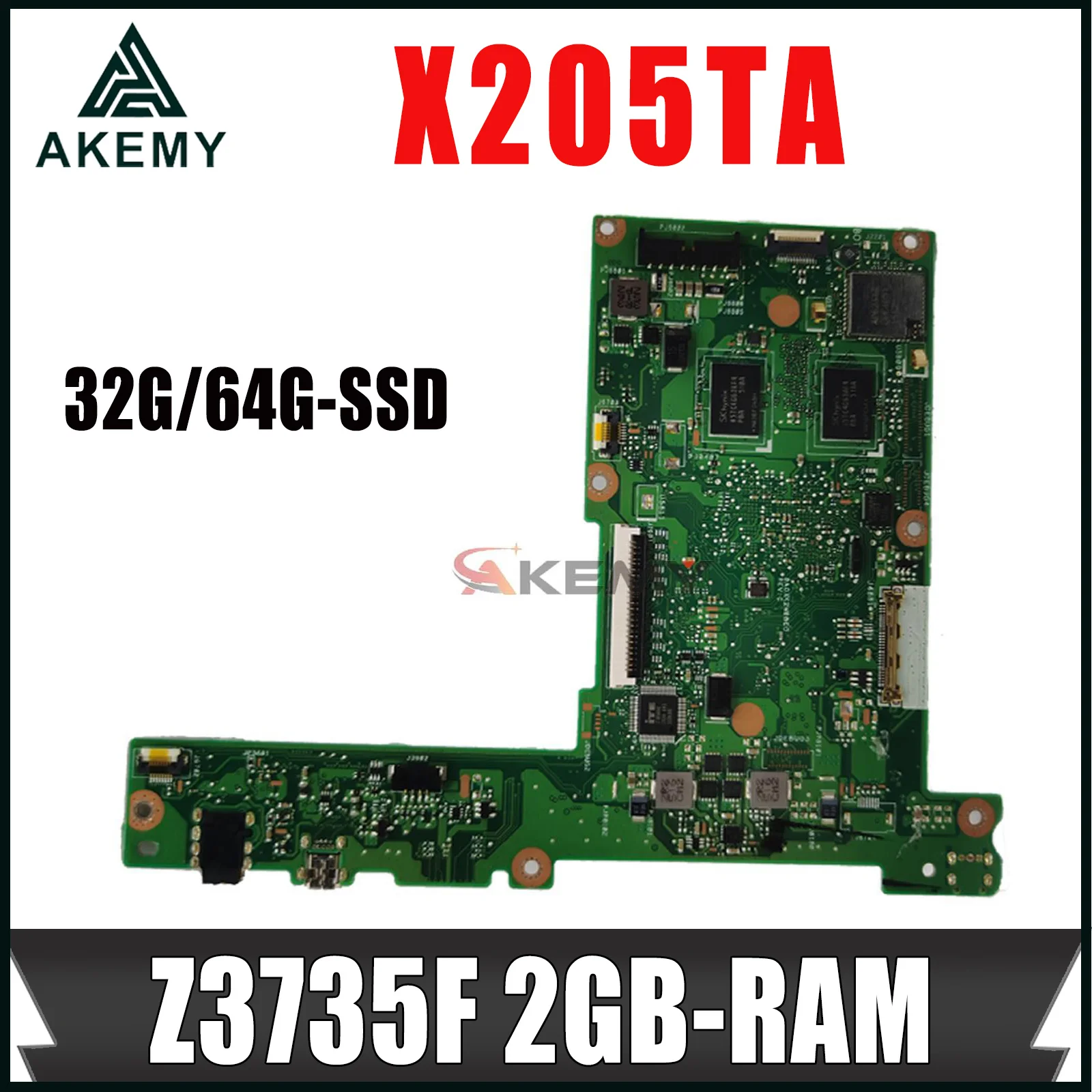

Материнская плата X205TA для ASUS EeeBook X205 X205T X205TAW, материнская плата для ноутбука Z3735F 2GB-RAM 32 ГБ/64 ГБ-SSD