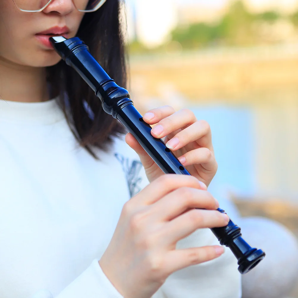 Игрушечная флейта-кларнет детская музыка 325X3X3 см рекордер черный для пальцев 8