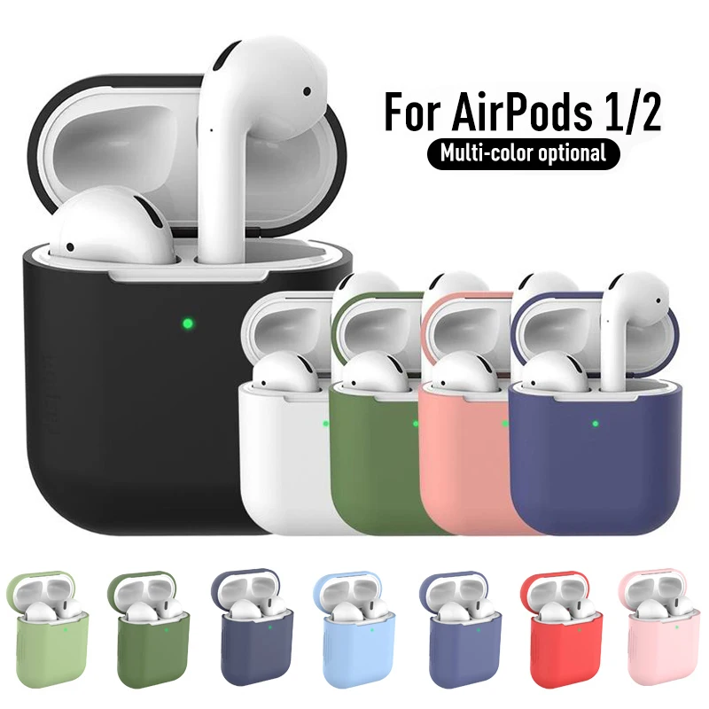 Новые силиконовые наушники для Apple Airpods 1-го 2-го поколения беспроводные Bluetooth