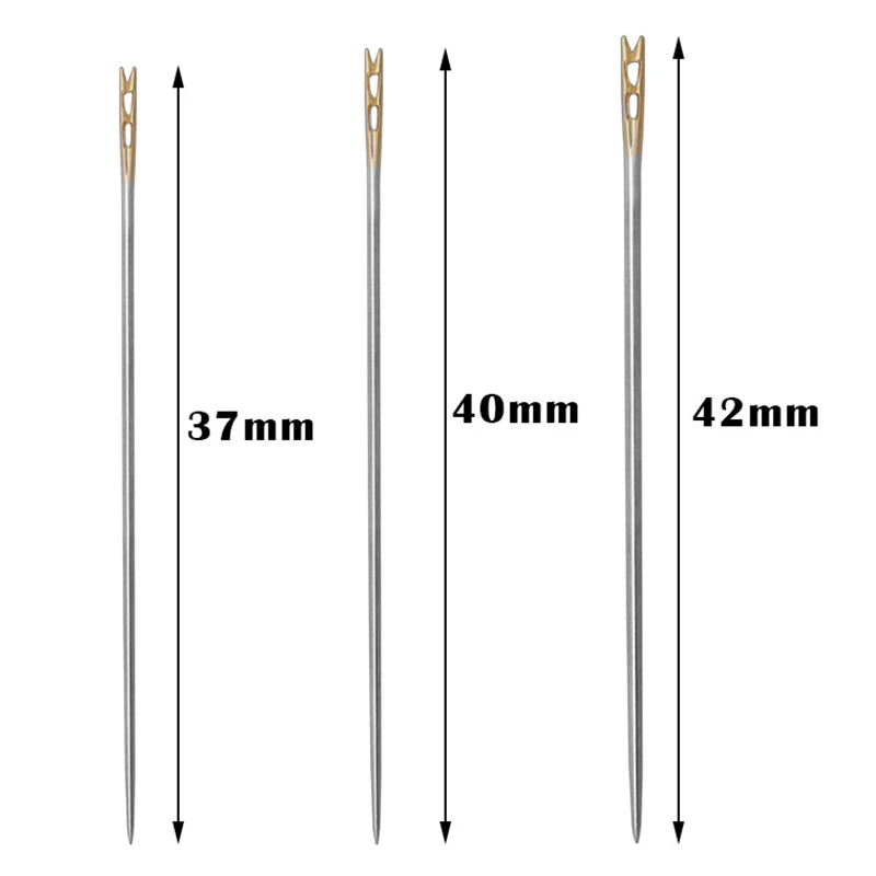 Игла с двойным отверстием швейные инструменты игла для ручного шитья резьбы без