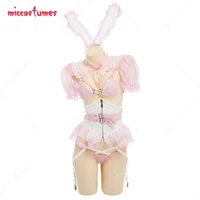 bunny sexy lingerie set lace ruffled garter tulle lingerie with headband and corset lingerie sleepwear sexy costumes