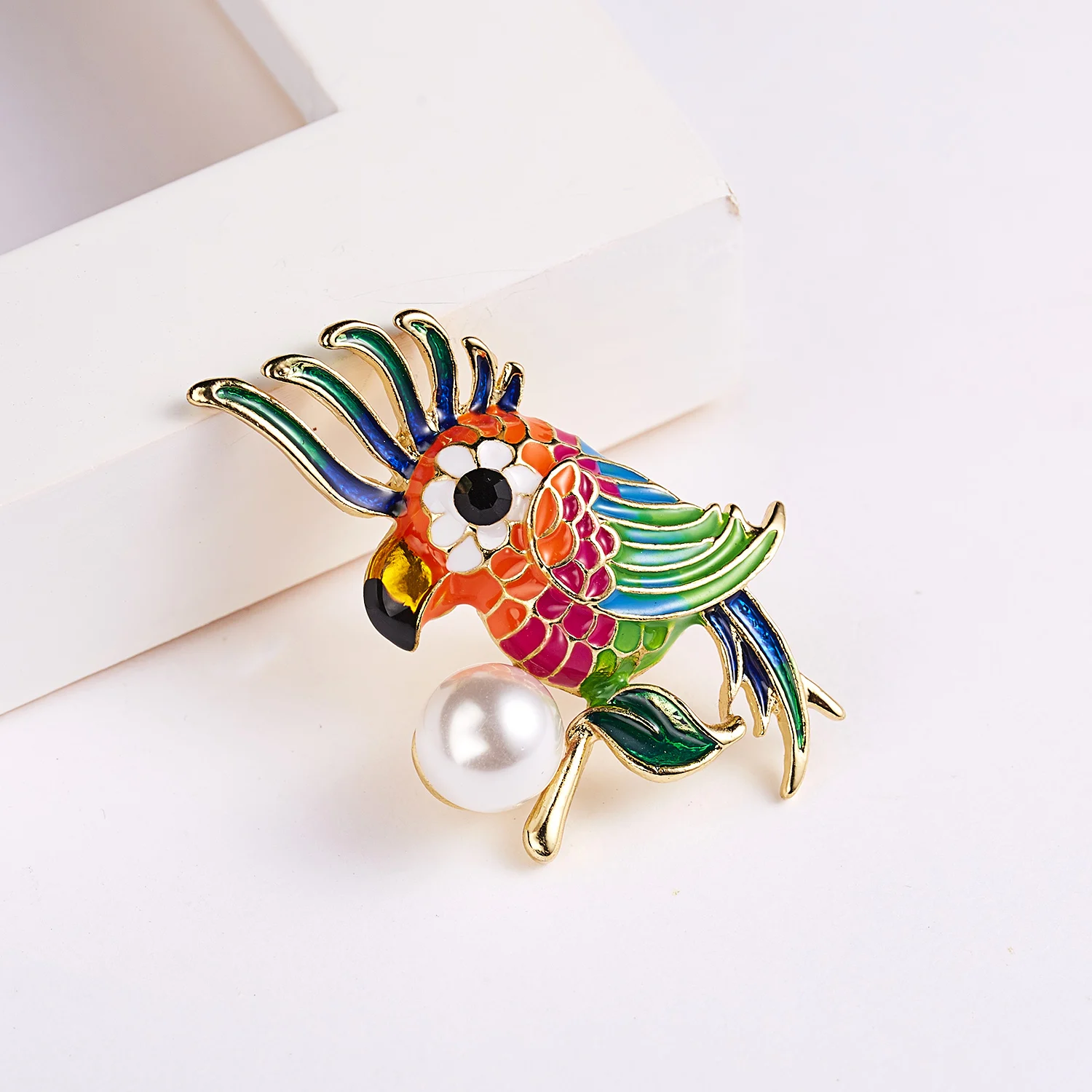 Женская эмалированная брошь в виде совы с кристаллами броши птицами - купить по