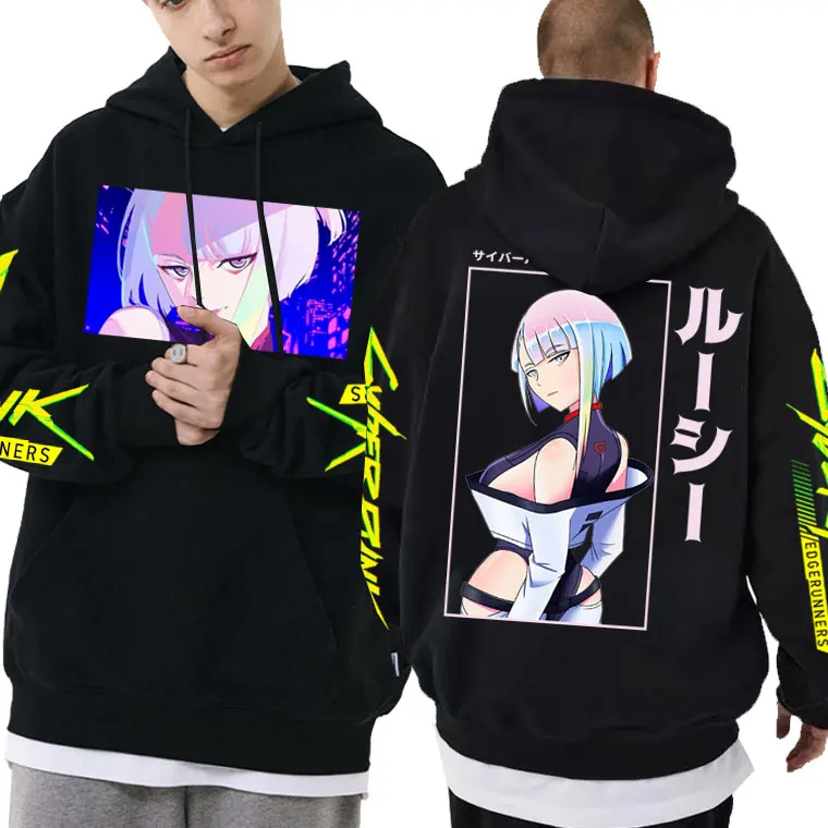 

Anime Lucy Cyberpunk Edgerunners Print Hoodie Autumn Winter Vintage Sweatshirt Male Streetwear Men Women Aesthetic Loose Hoodies