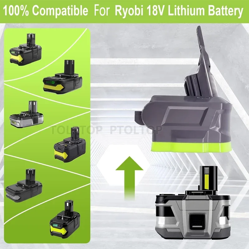 Универсальный адаптер аккумулятора V8/V7/V6 для Ryobi 18 в