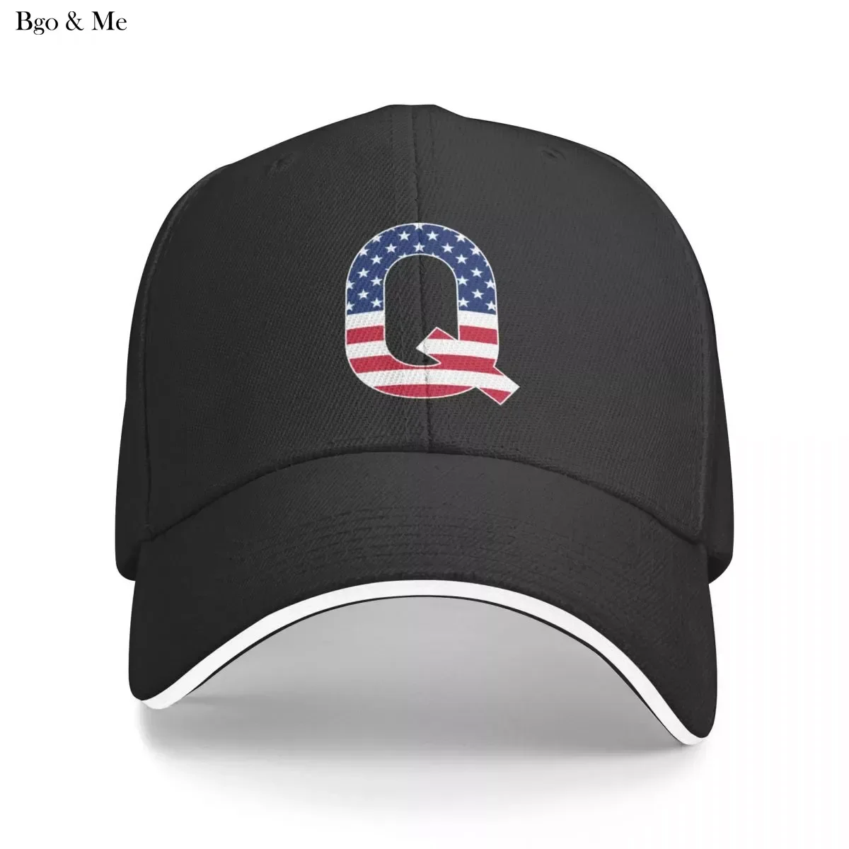 

2023 New Letter Q Capital Alphabet Q American Flag Gifts Baseball Cap Beach Gentleman Hat Cute Boonie Hats Men Hats Women's