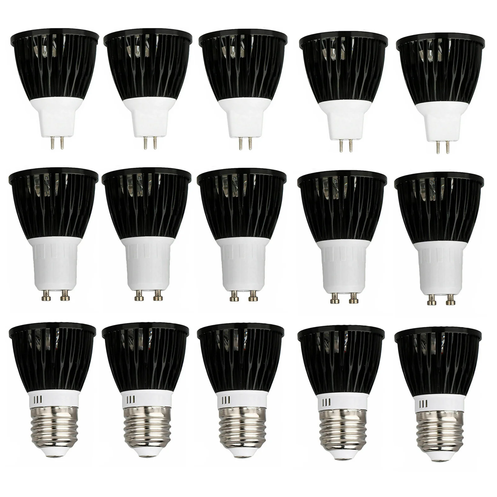 

5Pcs Dimmable LED Lampada 9W 12W 15W GU10 MR16 GU5.3 E27 E14 Bulb 110V 220V 12V Spotlight Red Blue Green Yellow Lamps