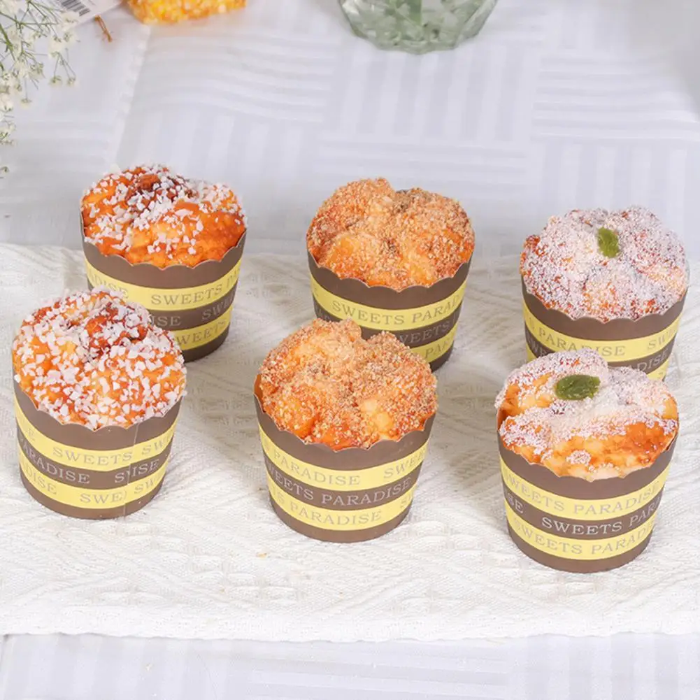 

Simulation Cupcake Realistic Looking Waterproof Faux Leather Fake Cupcake Food Model Kitchen Toy Decoration Party Supplies