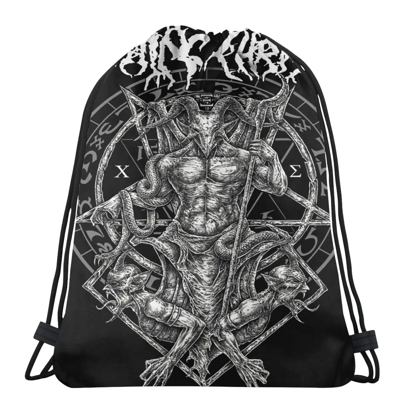 

Behemoth The Iscap Officl Death металлический женский рюкзак со шнурком, женская сумка из соломы, женские сумки с индивидуальным логотипом