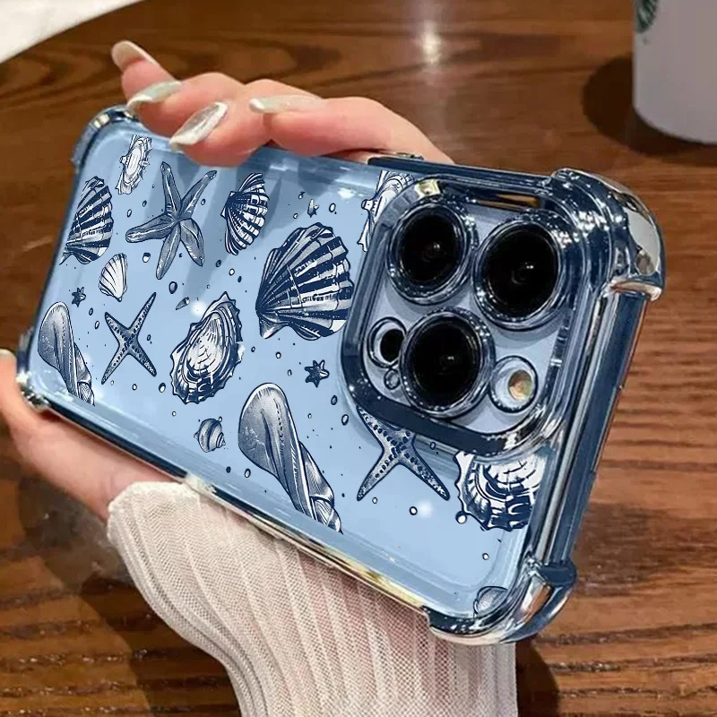 Фото Противоударный чехол с цветочным узором и морскими ракушками для Xiaomi Note 15 14 13 Pro Plus 5G 12 4G Redmi 15C 15 15A 14C 12C 10C №3