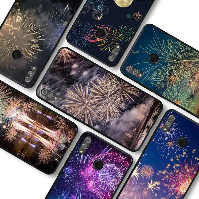 

RuiCaiCa Fireworks Phone Case for Samsung A51 A30s A52 A71 A12 for Huawei Honor 10i for OPPO vivo Y11 cover