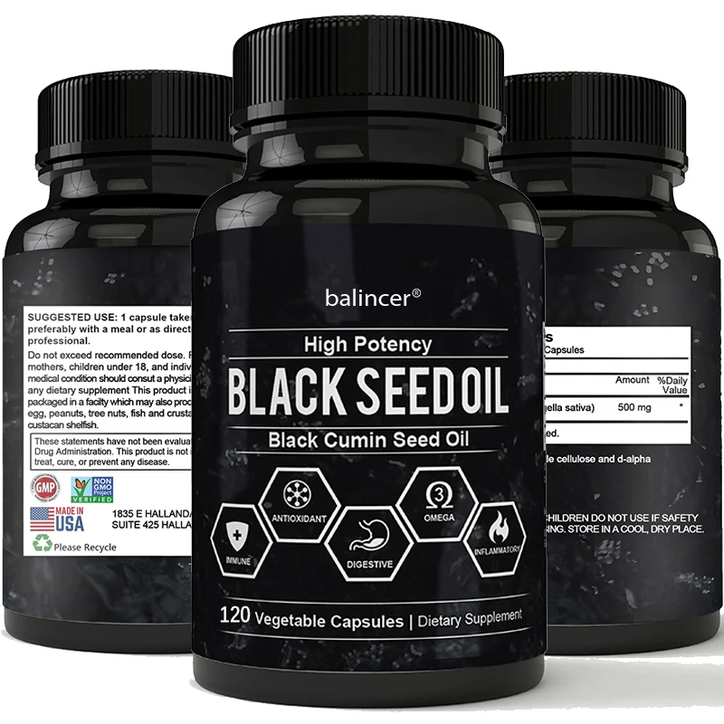 

Black Seed Oil Capsules Promote Heart Health, Reduce High Blood Pressure and Cholesterol, Improve Asthma, and Aid Weight Loss