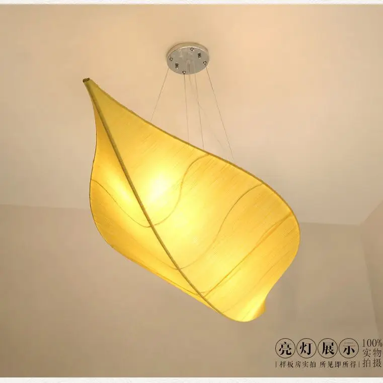 

LED Fabric Leaf Pendant Light Creative Restaurant Cloth Living Room Tea House Bedroom Beauty Salon Ceiling Light home decor