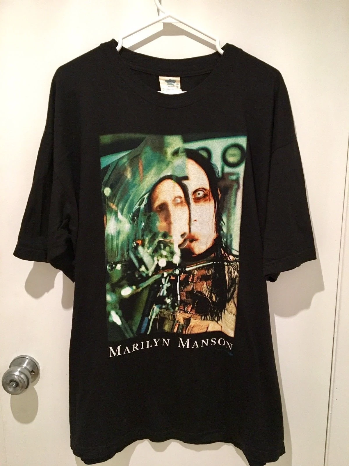 

Vintage 1997 Marilyn Manson Beautiful People T Shirt Very Rare Hot Sale Sleeves Boy Cotton Men T-Shirt Top Tee