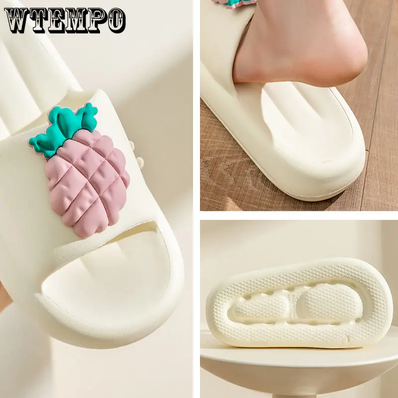 WTEMPO Fashion Woman Slippers Non-slip Sandals Summer Slide Shoes EVA Outdoor Beach Soft Thick Platform Flip Flops Dropshipping