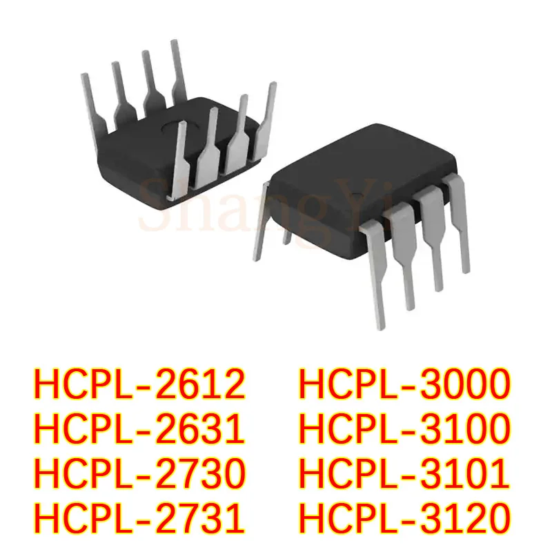 HCPL-2612 DIP8, A2631, 2730, 2731, 3000, 3100, 3101/3120-000E, 5 шт. в наборе