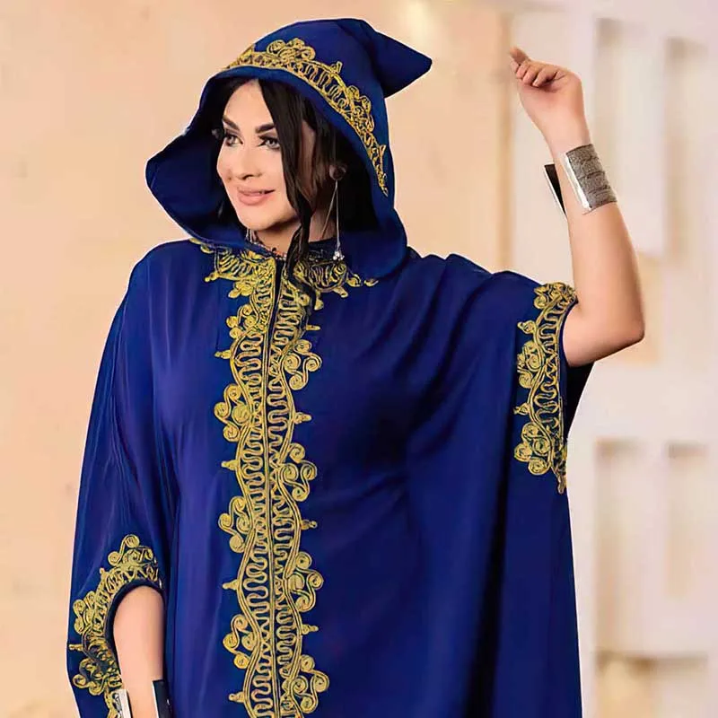 African Dresses For Women 2023 New Muslim Robes Ladies Abaya Summer Chiffon Pearl Long Maxi Dress Traditional Clothing Plus Size