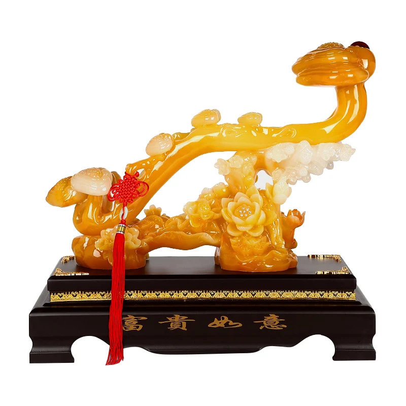 

Jade Ruyi Ornaments Large And Small Entrance Crafts Living Room Tv Wine Cabinet Office Desk Lucky Decoration Gifts Home Decor