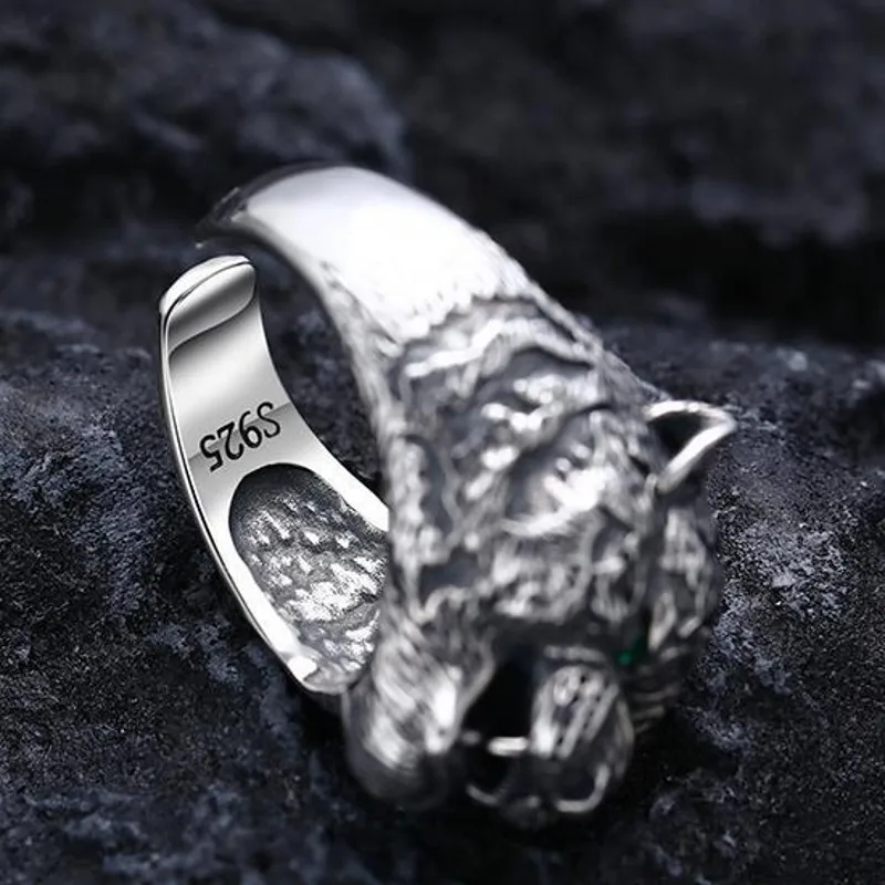 BOCAI S925 серебряные ювелирные аксессуары ретро властное индивидуальное кольцо с