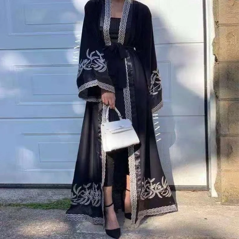 Рамадан Abaya женская мусульманская одежда Дубай 2022 Турция ИД мусульманское платье мусульманские комплекты одежды вышитые кафтаны