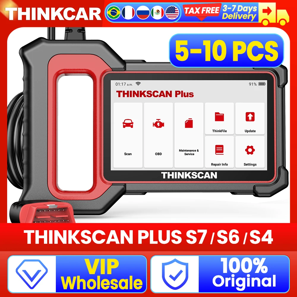 

5-10 шт. THINKCAR Thinkscan Plus S7 S6 S4 OBD2 сканер, диагностический инструмент для автомобилей, автосканер, диагностический прибор