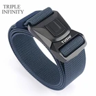 Ремень мужской нейлоновый с быстросъемной металлической пряжкой, тактический дизайнерский пояс для брюк, Прочный Удобный тканевый пояс