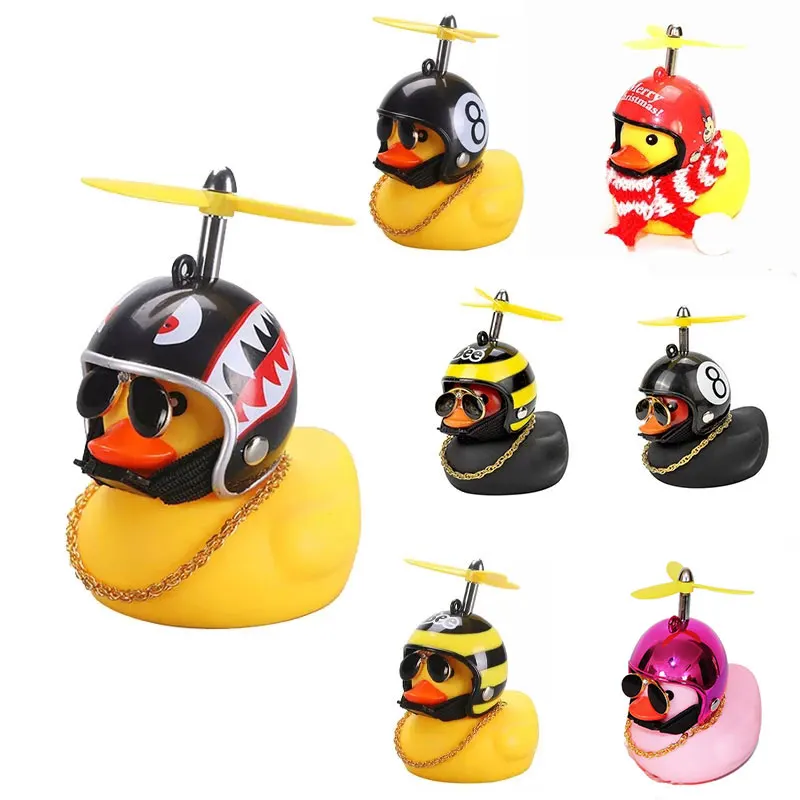 

Car Windbreaker Helmet Little Yellow Duck Car Decoration Accessories Windbreaker Duck Riding Decoration Supplies Gift Ornaments