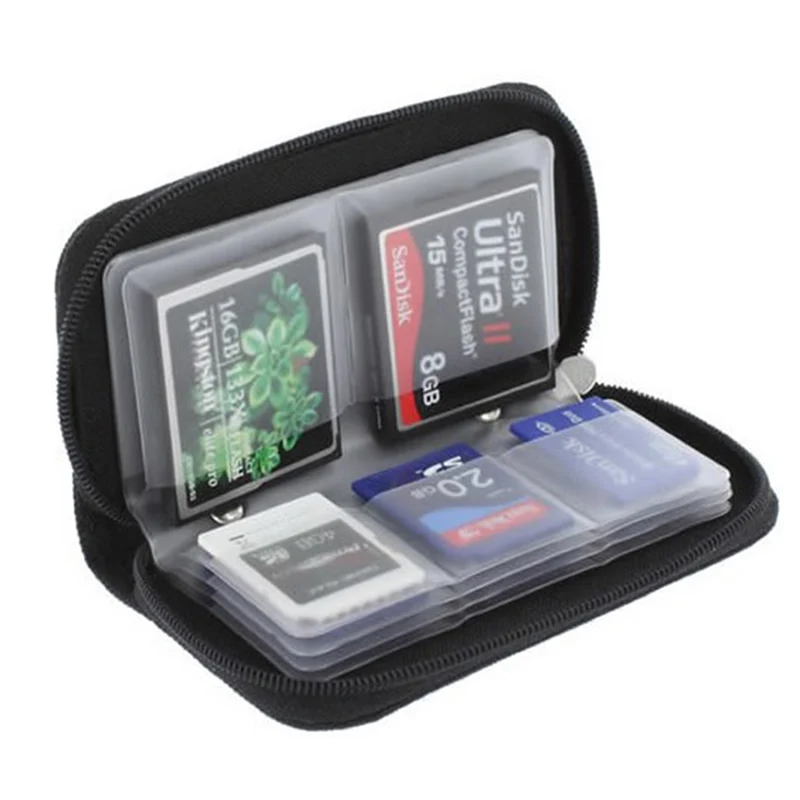 

Memory Card Storage Bag Carrying Case Holder Wallet 22 Slots Memory Card Box For CF/SD/Micro SD/SDHC/MS/DS Game Accessories