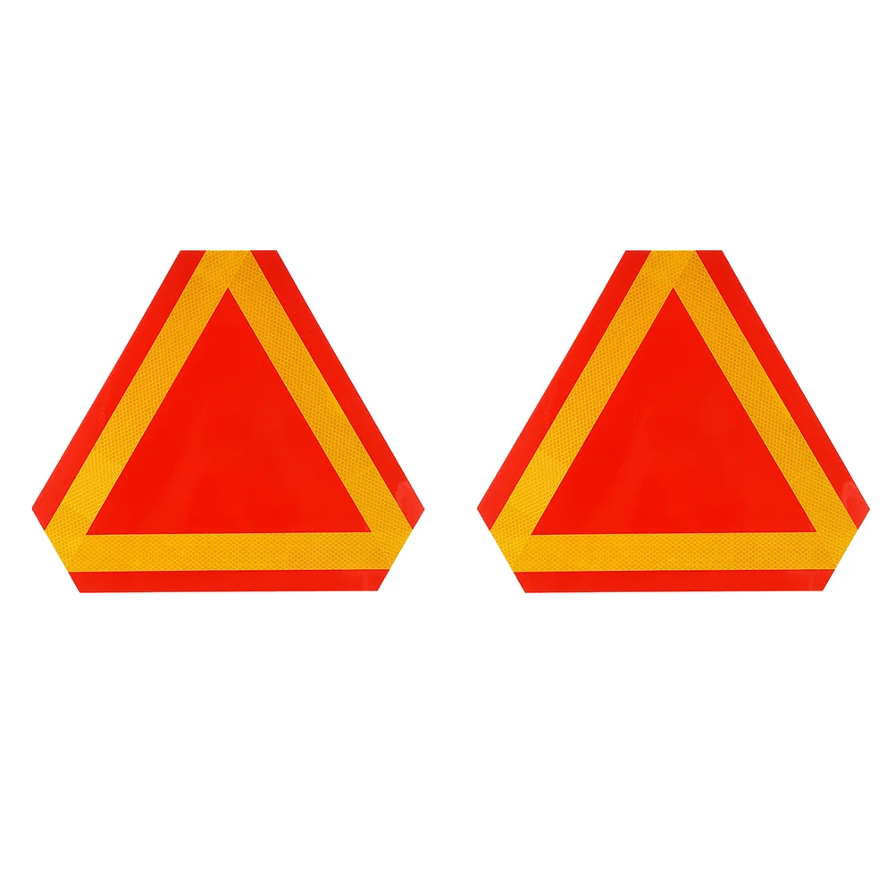 

2 Pcs Slow Moving Vehicle Sign Triangle Sign Rear Reflector Reflective Board