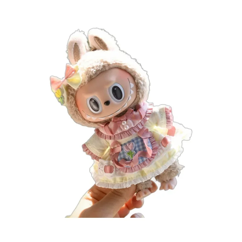 17 см мини-плюшевая кукла одежда аксессуары Корея Kpop Exo Labubu Idol розовый полосатый