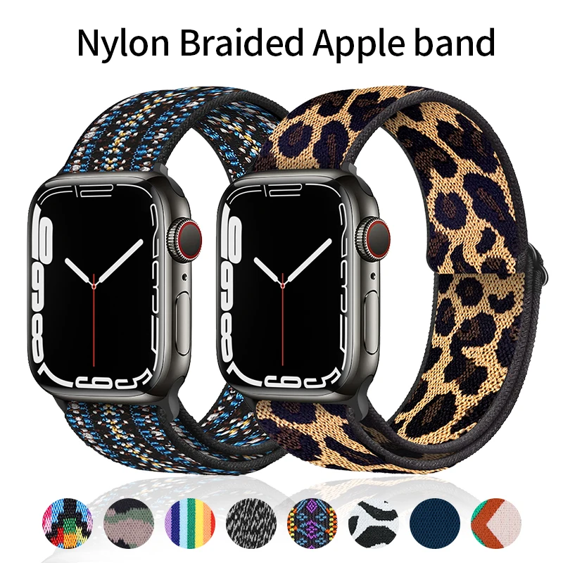 

Scrunchie Strap for Apple watch band 44mm 40mm 45mm 41mm 42mm 38mm 44 Elastic Nylon solo Loop bracelet iWatch serie 3 4 5 6 se 7