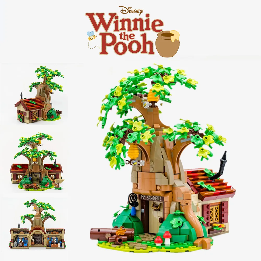 

Disney Winnie The Poohs Tree Bear House Friends Building Blocks Bricks Toys Kids Children Birthday Gifts Fit 21326 Kid Gift 7178