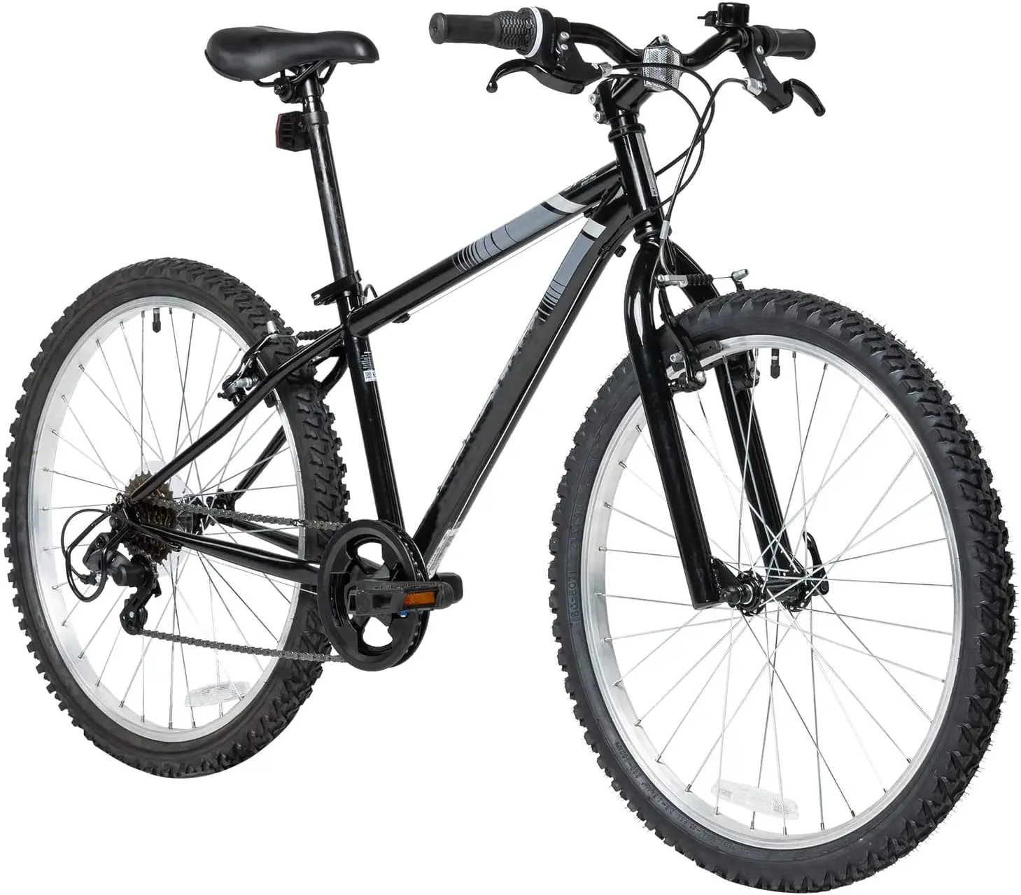 

Kids Mountain Bike, 24", 4'5" to 4'11", Unisex, Black