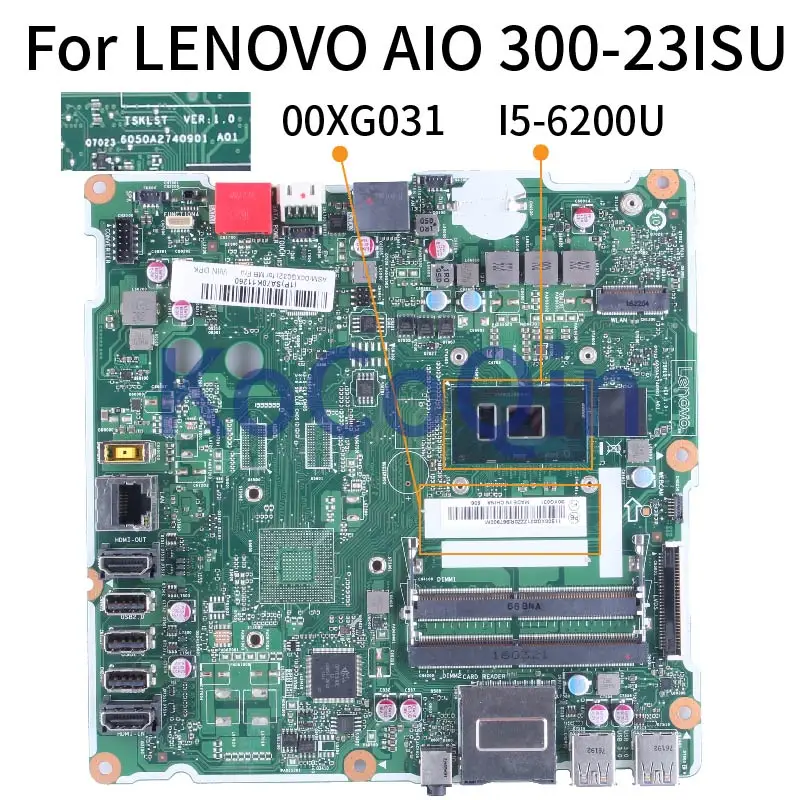 

Материнская плата для LENOVO AIO 300-23ISU, системная плата 00XG031 00XG032 6050A2740901 SR2EY DDR4, материнская плата «Все в одном»