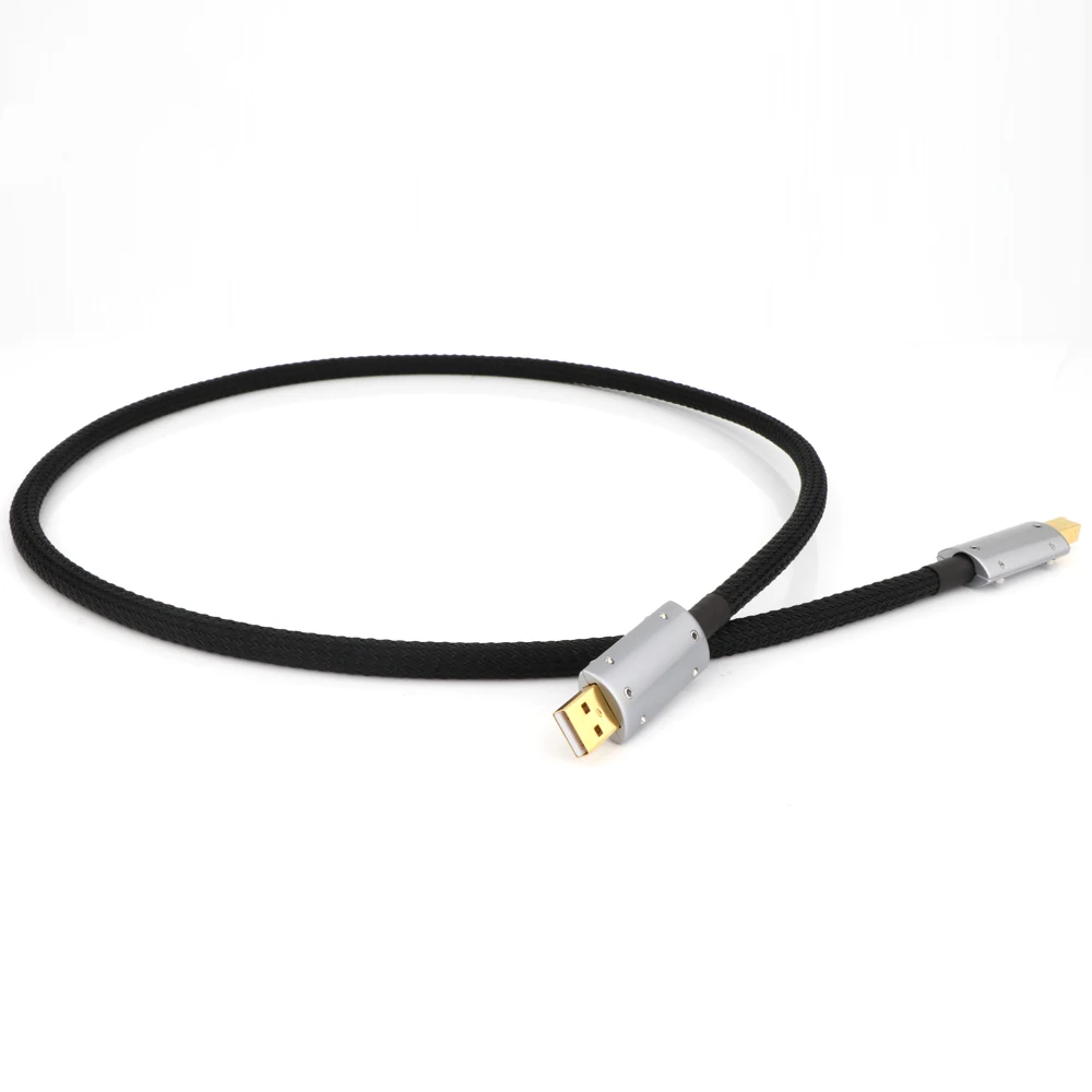 Высококачественный аудио провод Monosaudio USB2 Pro HiFi из чистой меди с позолоченным разъемом типа A-B USB2.0 для DAC декодера, данных принтера
