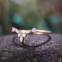 caoshi stylish female engagement rings with fashionable design shiny zirconia jewelry for wedding ceremony bridal accessories