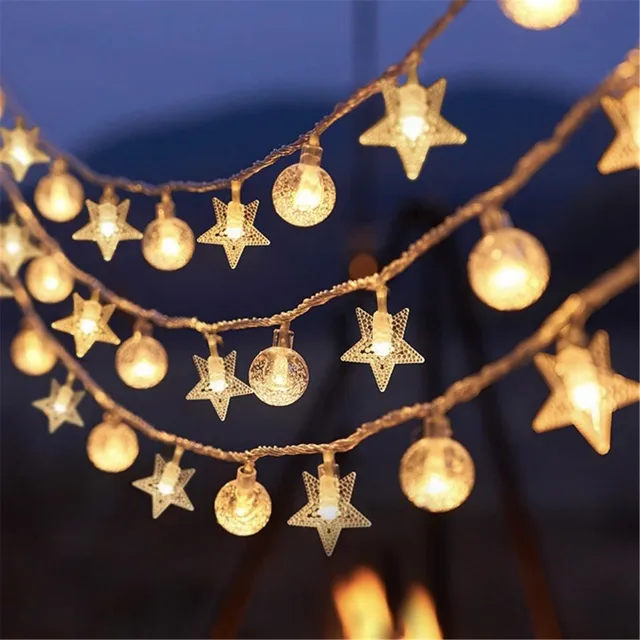 10M 80LED LED String Lights Fairy Ball Lights Outdoor Camping Chain Festival Holiday Outdoor Decor USB Battery Lamp 1