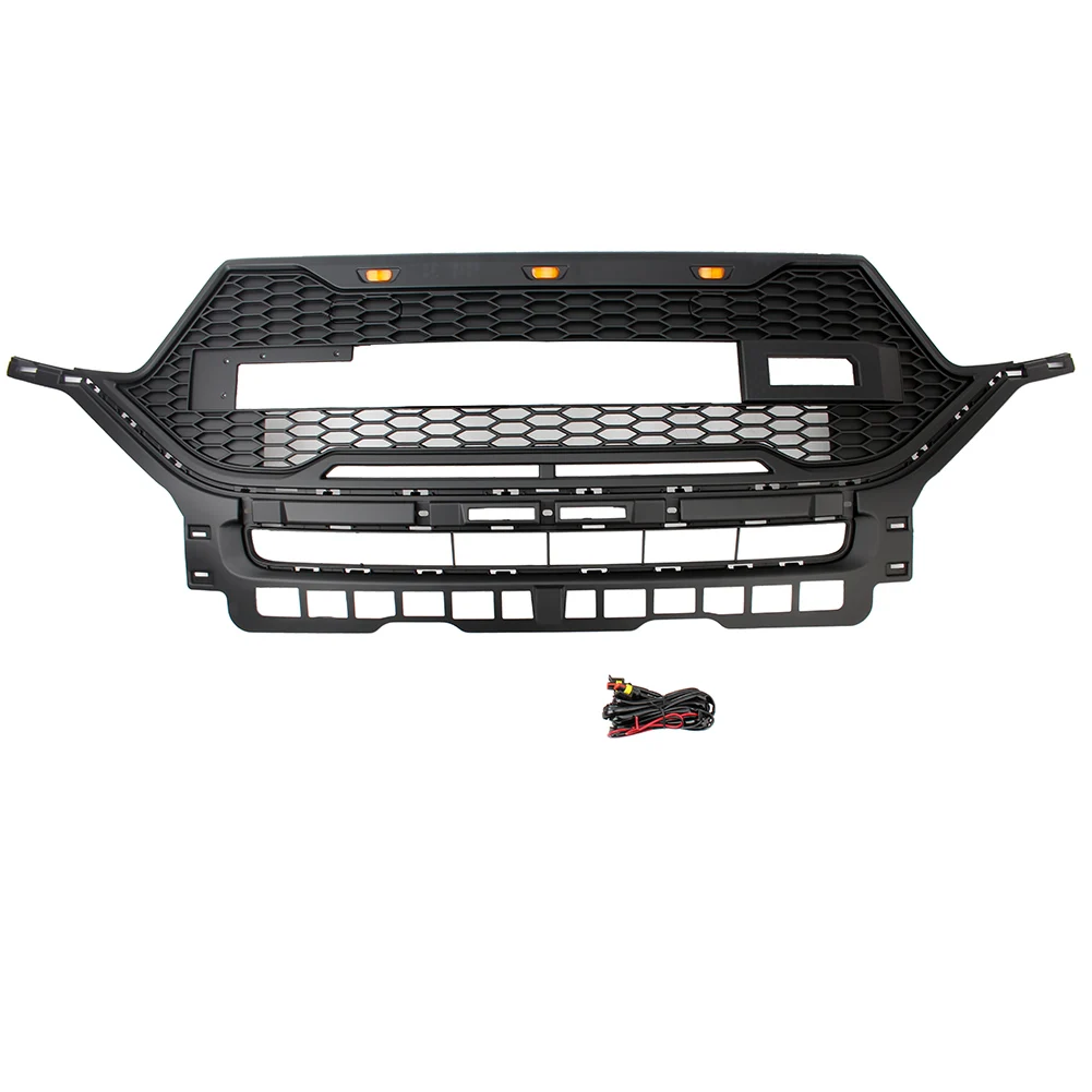 

Автомобильные гоночные грили, передний бампер, верхняя решетка радиатора, детали для FORD EXPLORER 2019-2025 со светодиодной подсветкой, подтяжка лица