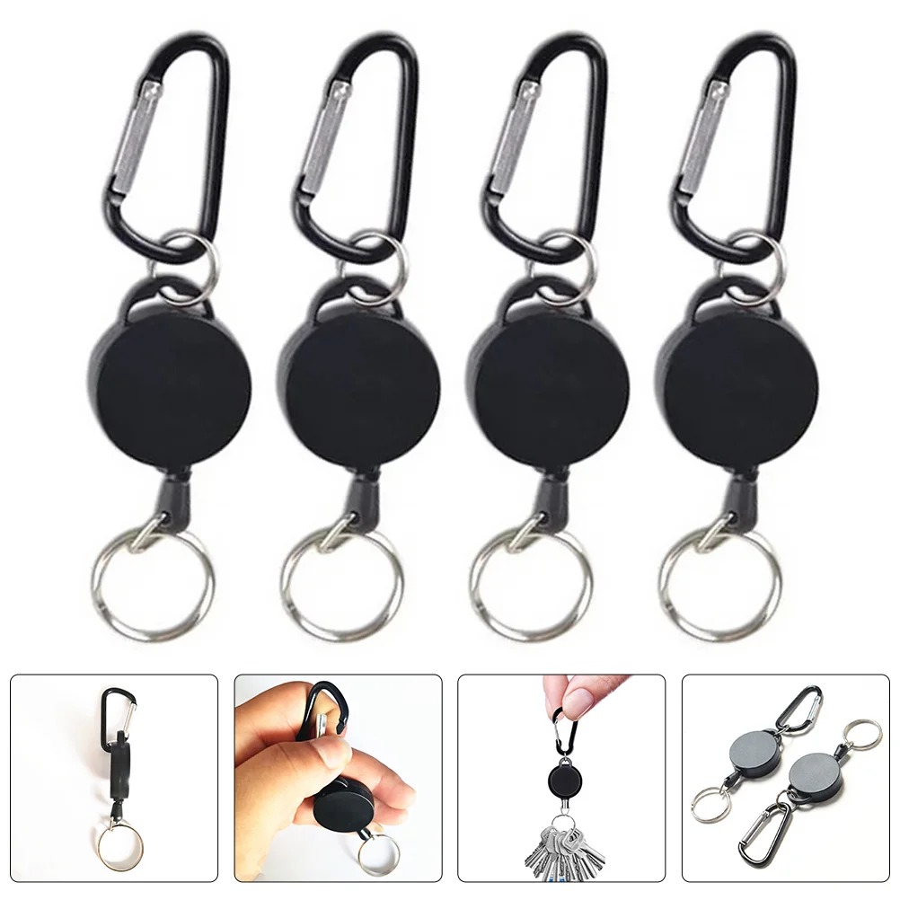 

4 шт. креативные карабины, брелки для ключей с защитой от потери