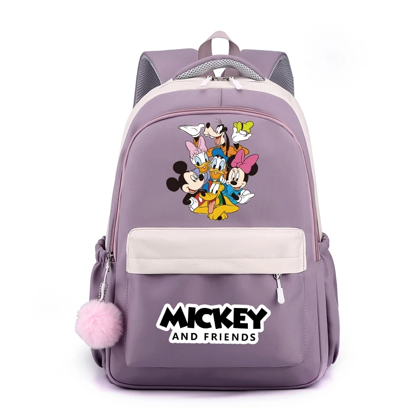Мягкий нейлоновый рюкзак для девочек-подростков с изображением Минни Микки