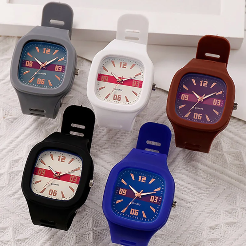 

YIKAZE Women Watches Big Square Quartz Watch Women's Wristwatch Waterproof Silicone Strap Fashion Ladies Watch
