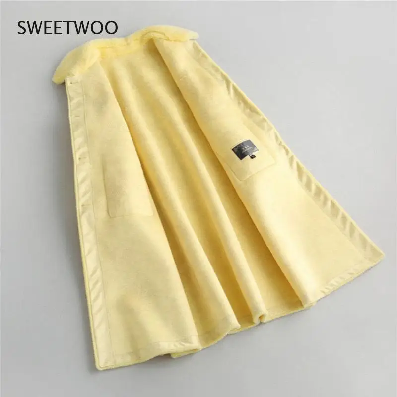 2021 Women New Winter Genuine Lamb Fur Coats Female Long Real Sheep Shearing Jackets Ladies Solid Slim Warm Overcoats Contracted