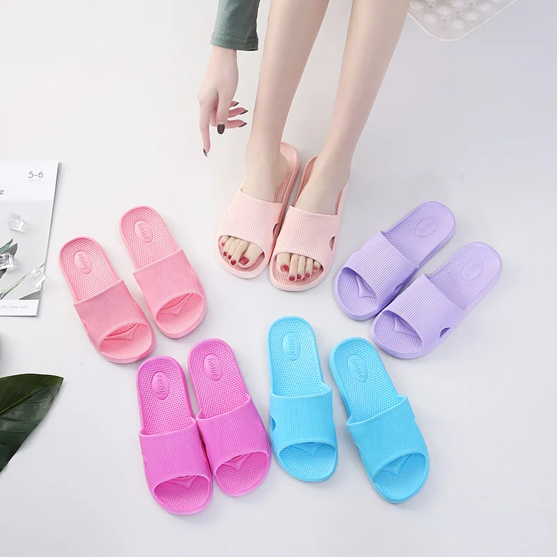 Non-Slip Slippers Men Women Indoor Home Slides Bathroom Waterproof Shoes Soft Bottom Outer Wear Sandals