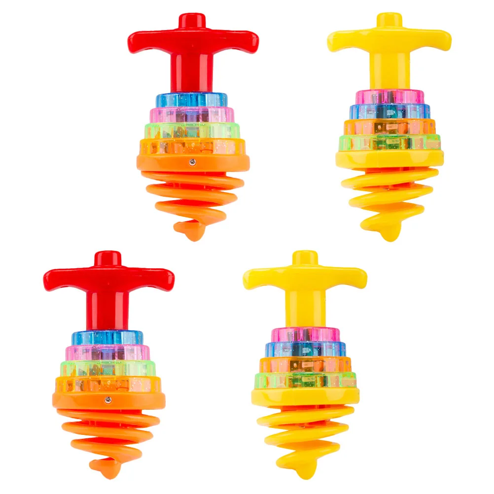 4 шт. игрушки тверкинг красочный мигающий топ забавная игрушка детские прыгающие