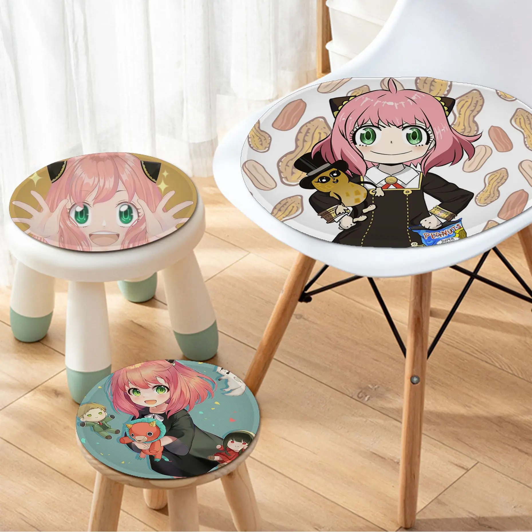 

SPY×FAMILY Anya Tie Rope Fabric Cushion Non-slip Living Room Sofa Decor Students Stool Tatami Office Chair Mat Pad