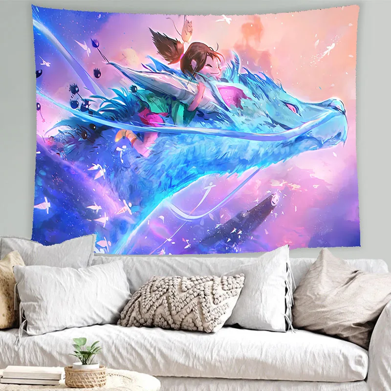 

Японский Настенный декор манга, флуоресцентная ткань, гобелен с мультяшным принтом, домашний декор, атмосферный Декор для комнаты, тканевый...