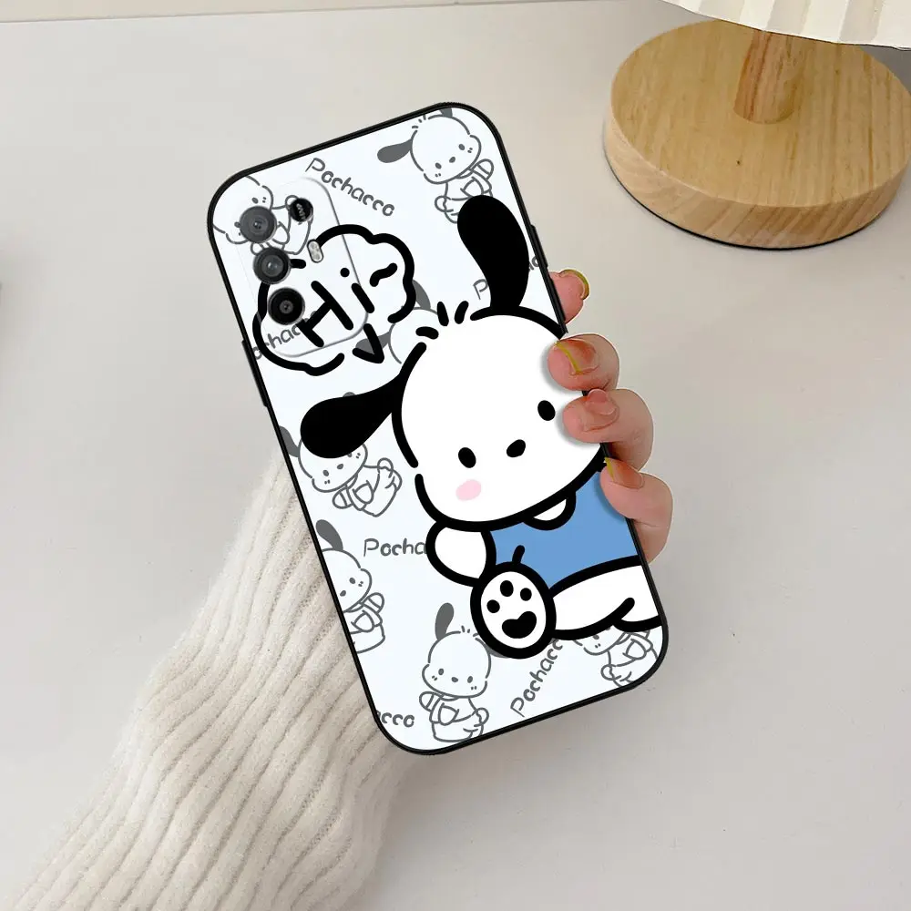 Милый чехол Kuromi Pochacco Melody с рисунком для OPPO A98 A94 A93 A92 A92S A83 A78 A76 A74 A73 A71 A58 A57 A55 A54 A53