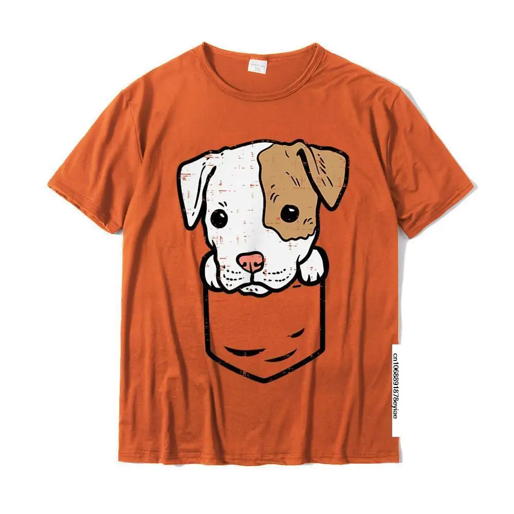 

Pocket Puppy Pitbull Cute Pitties Pet Dog Lover Owner Gift T-Shirt Slim Fit Tops Shirt For Boys Brand Cotton Top T-Shirts Group