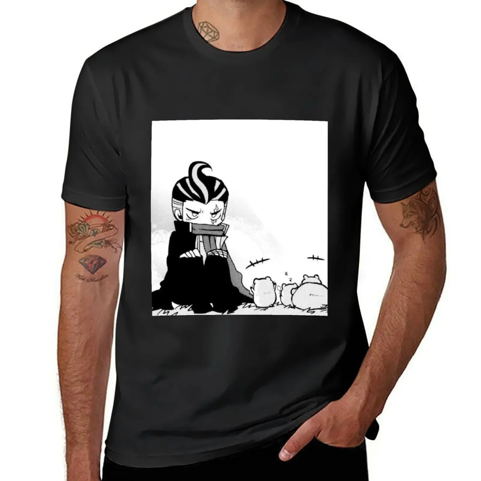 Футболка Gundham Tanaka Danganronpa V2 топы графические футболки мужская одежда