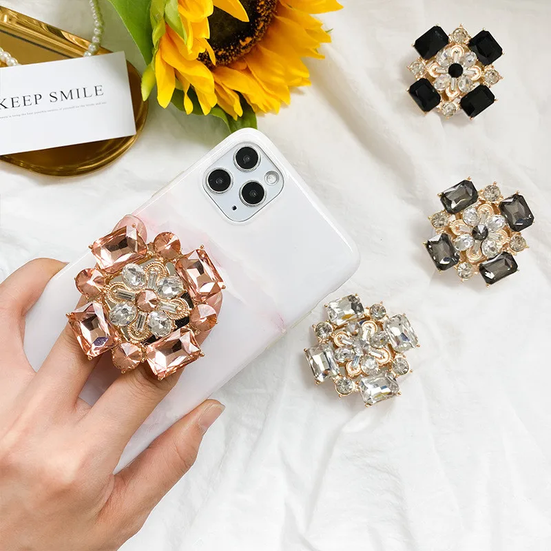 

X-Shaped Luxury Rhinestone Diamond Phone Holder Expanding Stand Grip Mount Foldable Phone Holder Finger Socket Phone Accessories